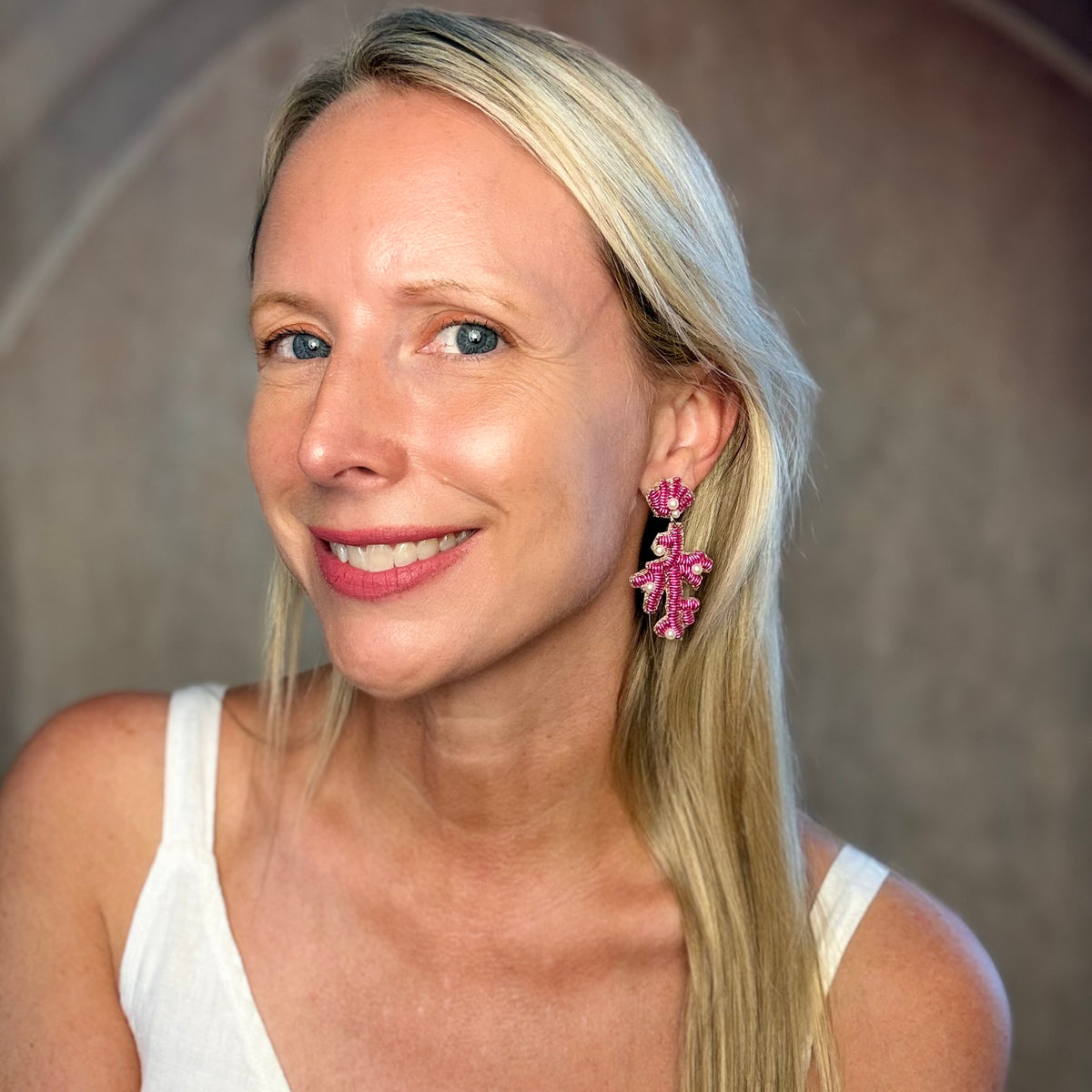 Capri Earring in Pink by Beth Ladd Collections