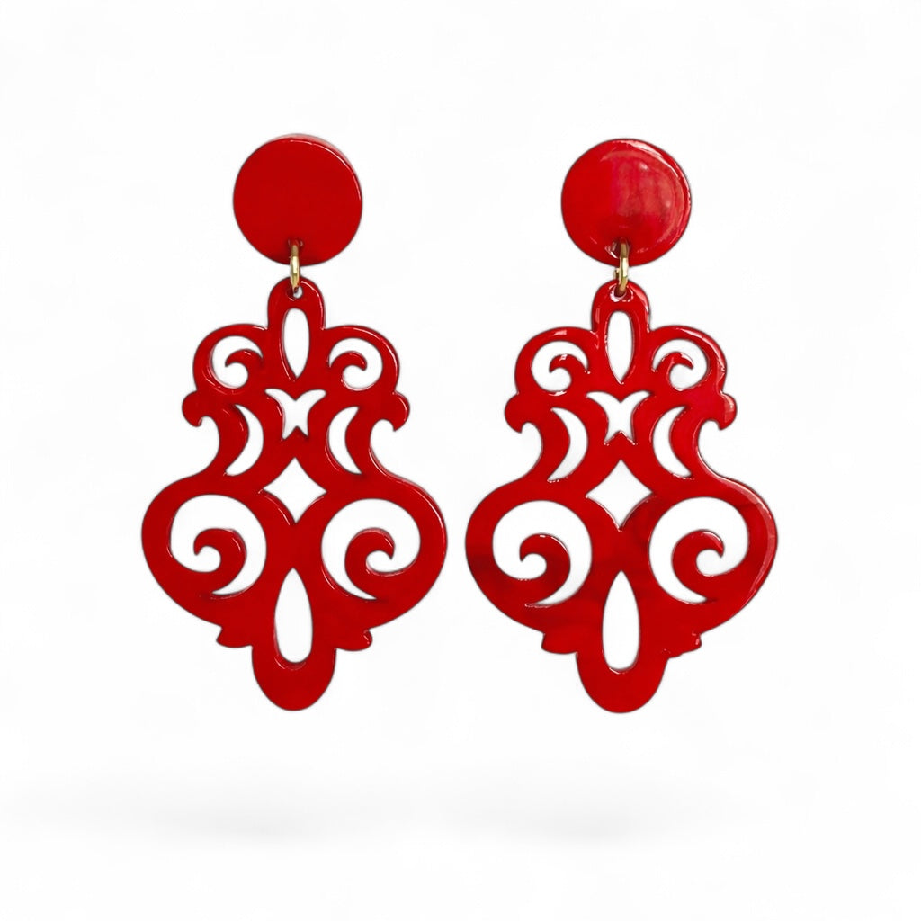 Lucca Earring in Red