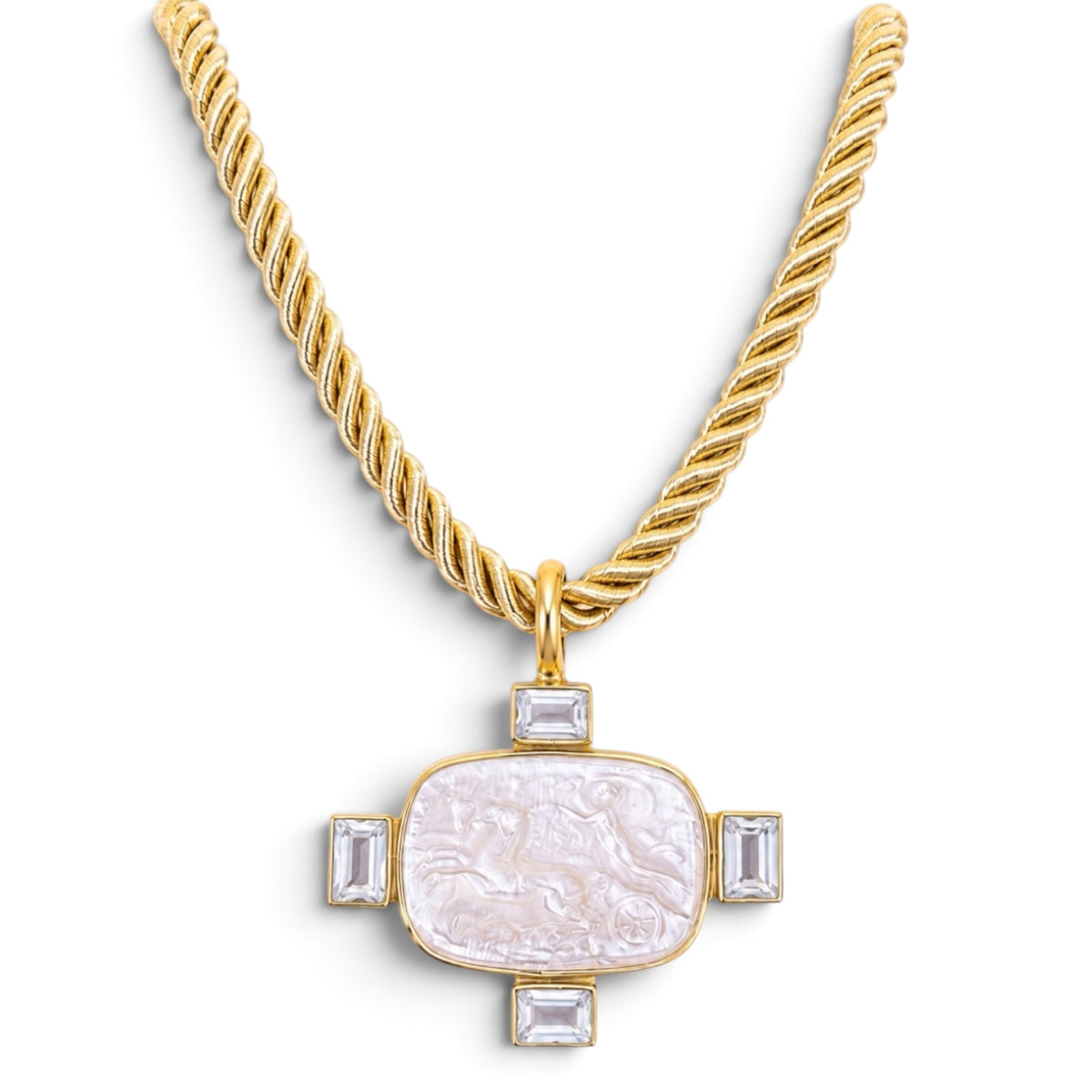 Carro Intaglio Pendant by Dina Mackney