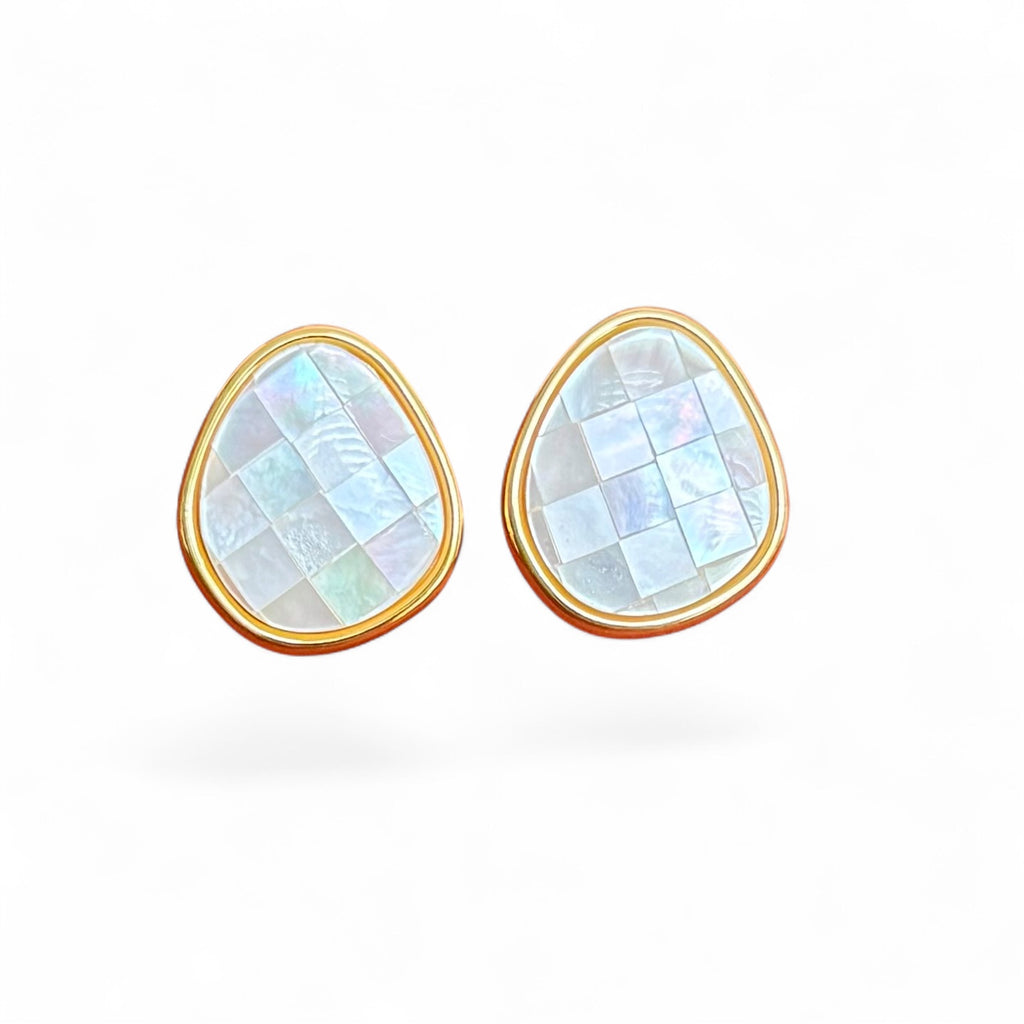 Quadrettare Earring in Gold