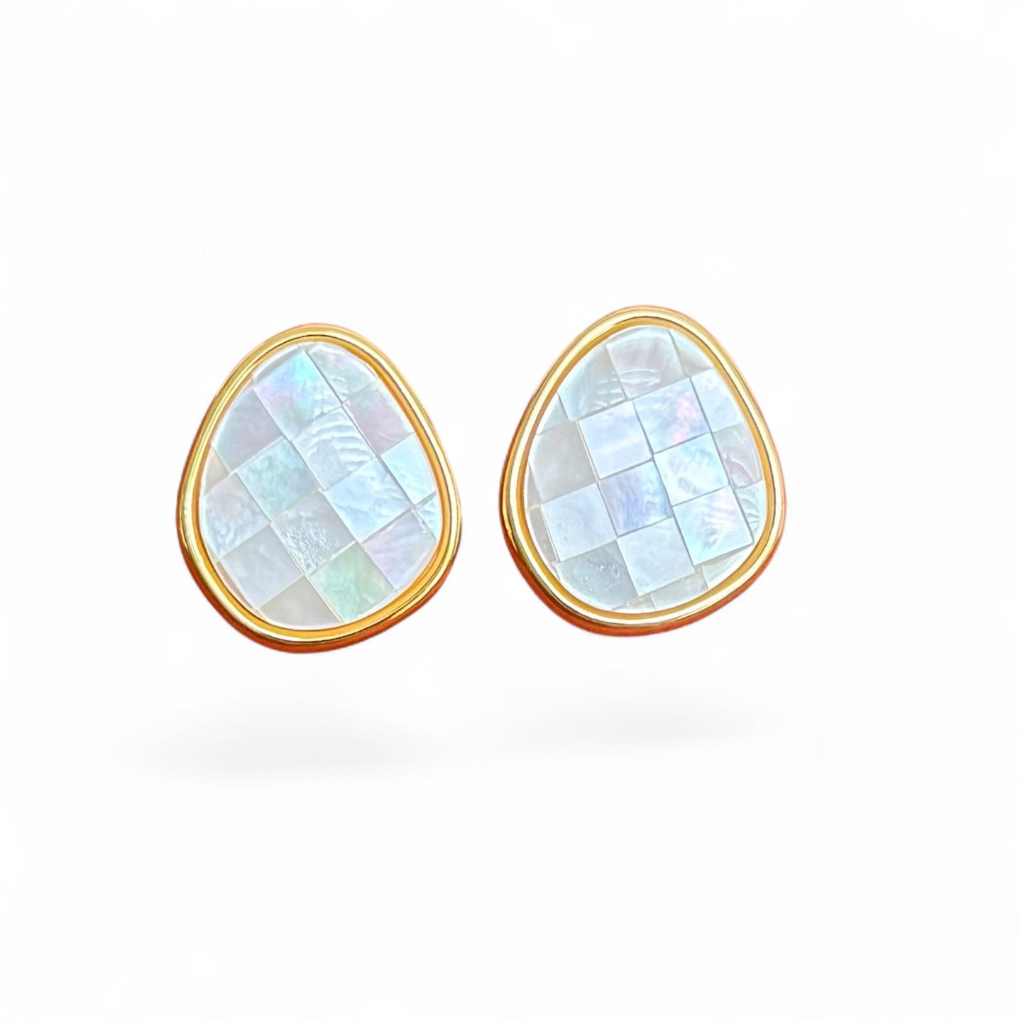 Quadrettare Earring in Gold