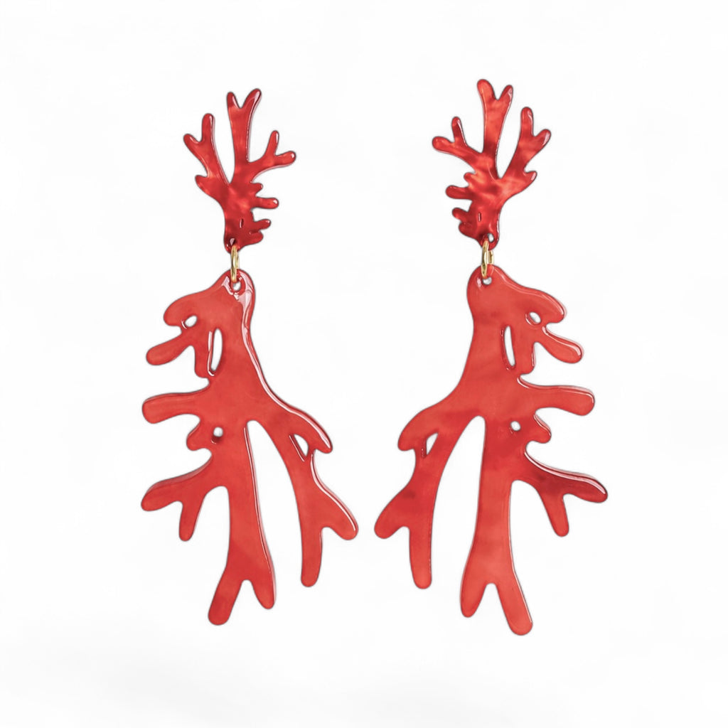 Capri Earring in Coral