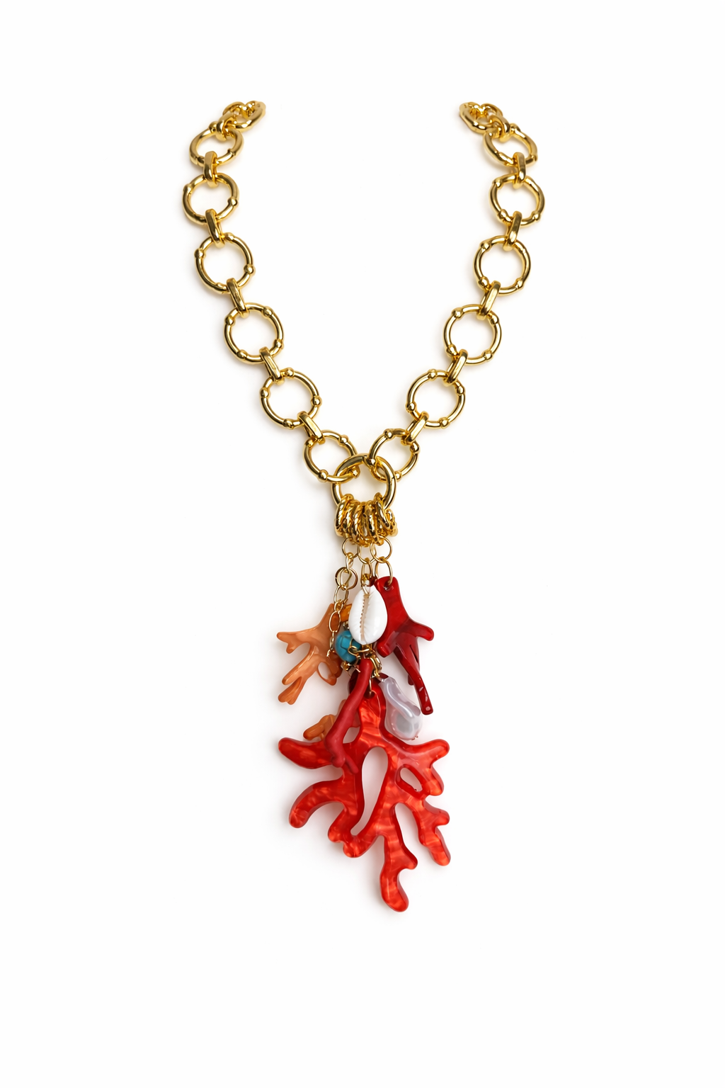 Capri Necklace in Coral