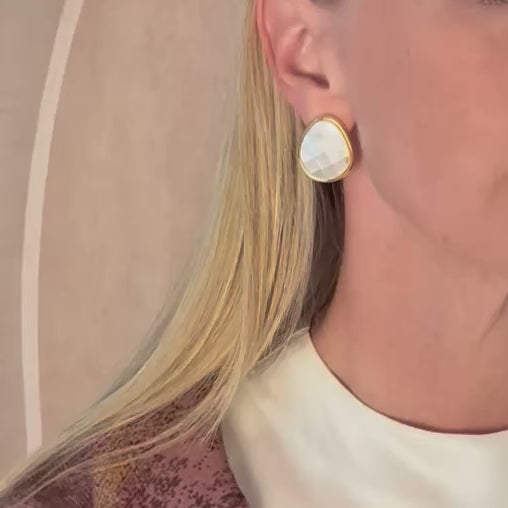 Quadrettare Earring in Gold