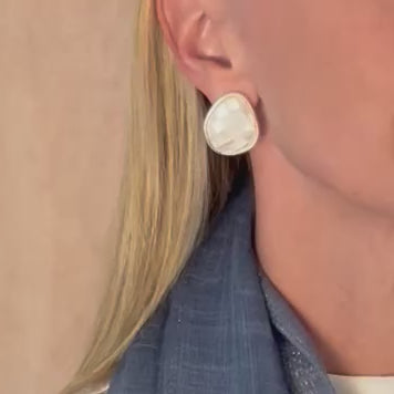 Quadrettare Earring in Silver