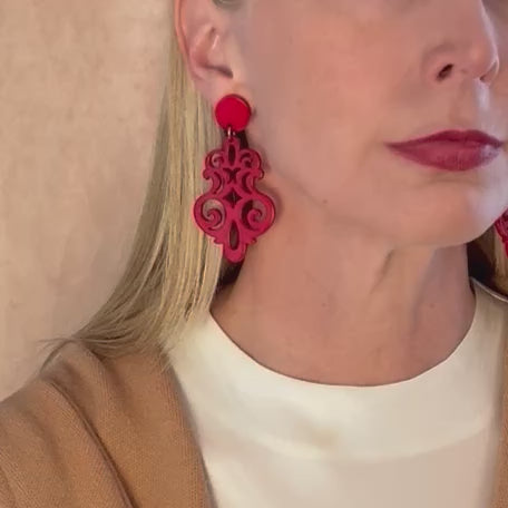 Lucca Earring in Red