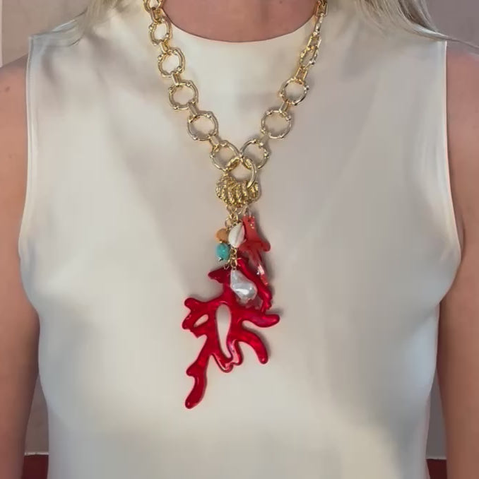 Capri Necklace in Red